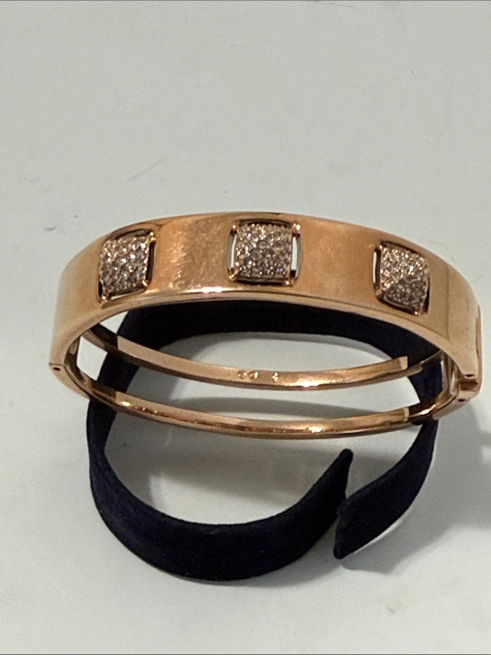 SWAROVSKI Gold-Tone Pavé Accent Bangle Bracelet with